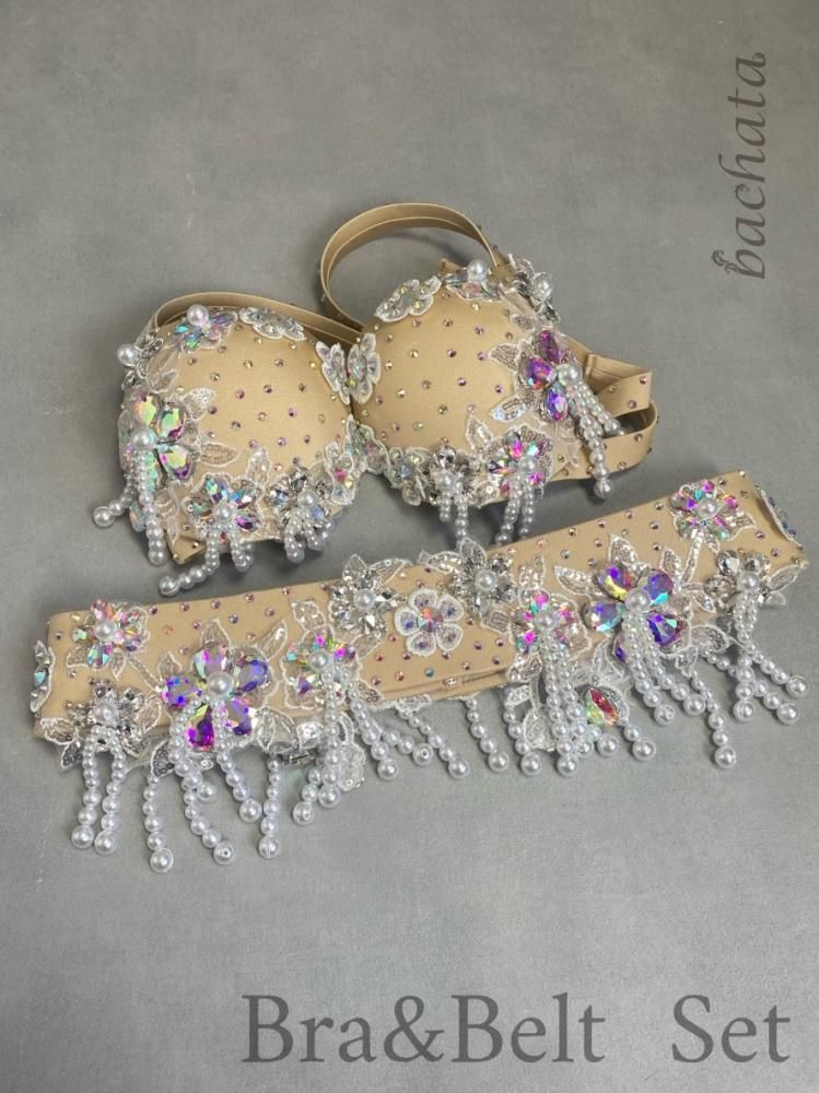 ※週末値下げ※ベリーダンス　トライバル　ブラベルトセット　ATS ジプシー 新着 ベリーダンス 衣装 チョリタイプブラ ヒップベルト 2点