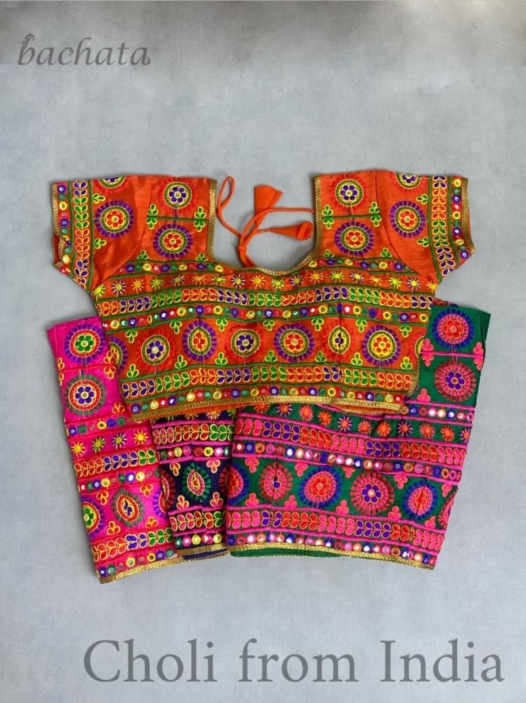ボリウッド風チョリ マルチカラートップ 全5色 from India