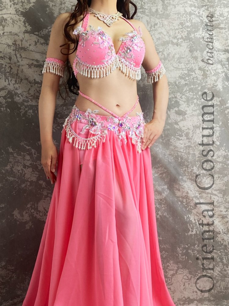 ベリーダンス衣装 ピンク CT0177 (ML) - bachata ベリーダンス衣装専門 