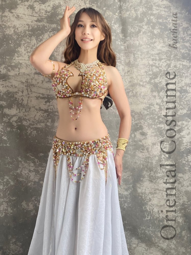 ベリーダンス衣装 Yasser クラシカルホワイト CT0231 (L) - bachata 