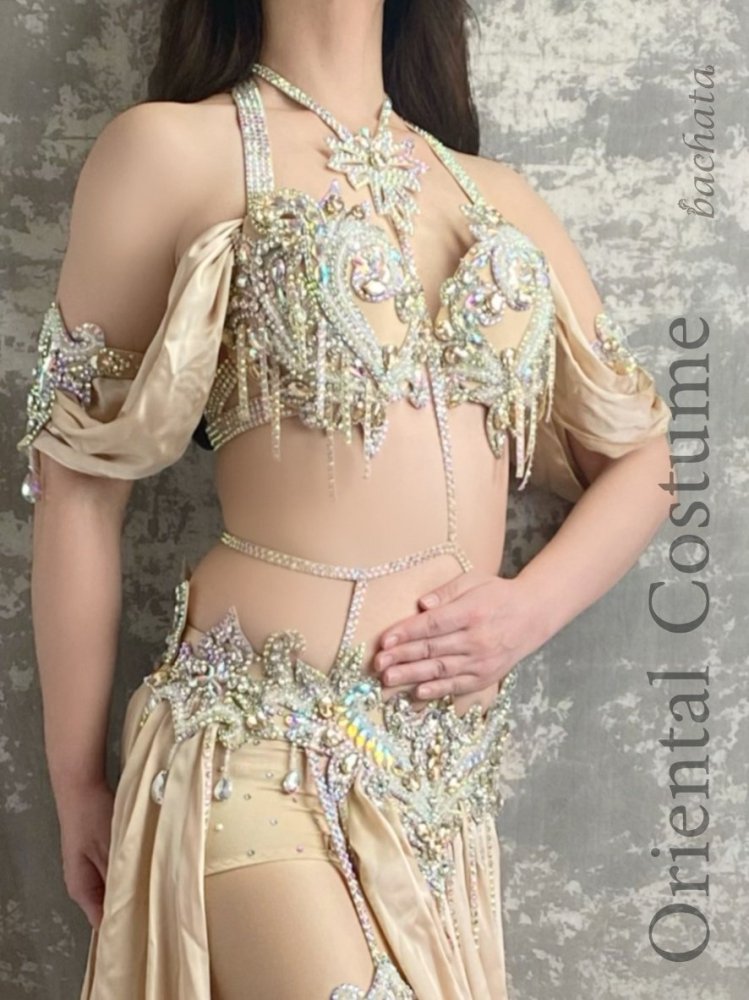ベリーダンス衣装 シャンパンゴールド (M-L) CT0191 - bachata ベリーダンス衣装専門店 レッスン着通販 即納対応
