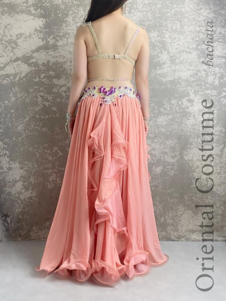 ベリーダンス衣装 サーモンピンク (M-L) CT0151 - bachata