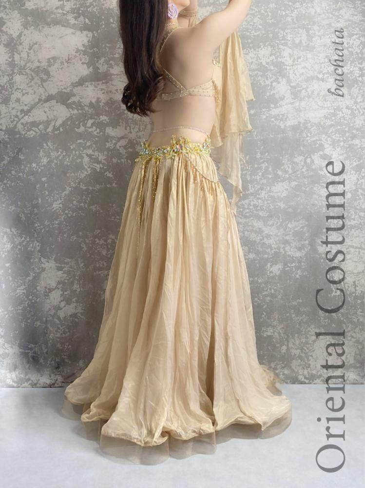 ベリーダンス衣装 シャンパンゴールド (M-L) CT0196 - bachata ベリー