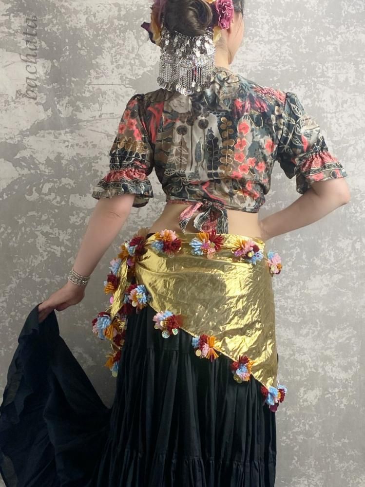 ベリーダンス ジプシートップ フリーサイズ(M-XL) バルーン