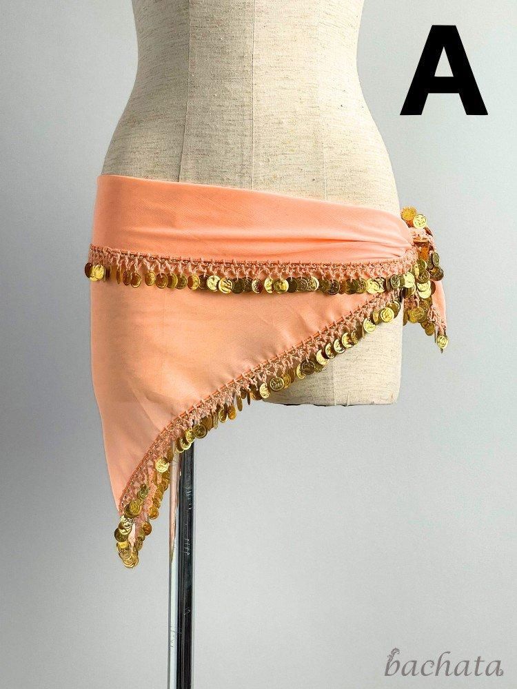 エジプト製 ベリーダンス コインヒップスカーフ 全3色 HS0749