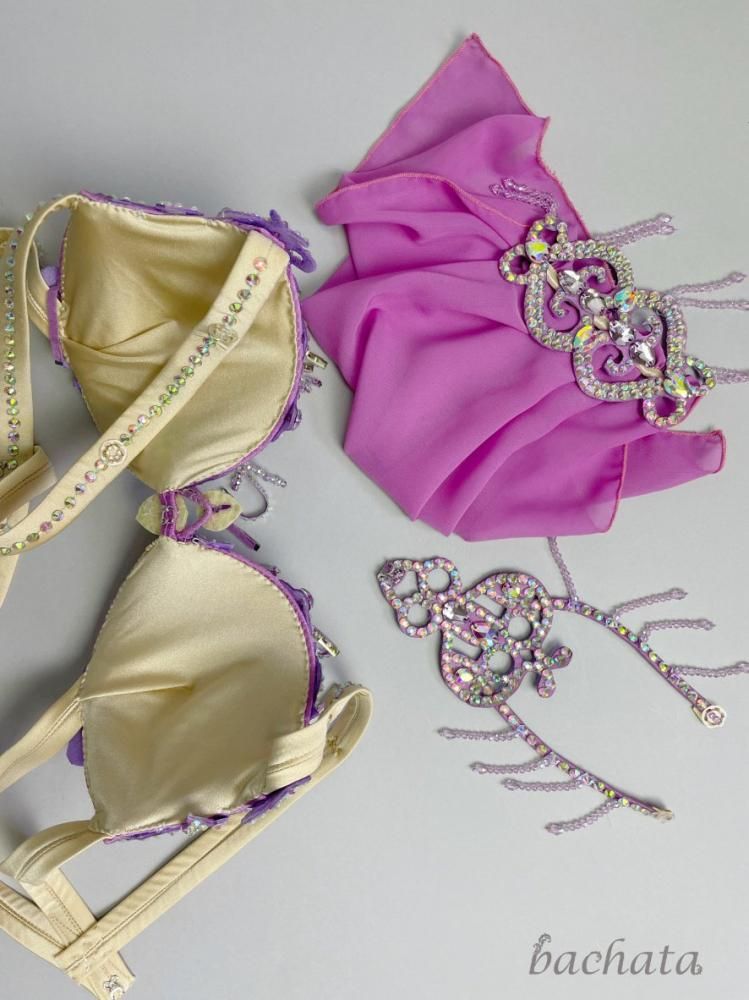 ベリーダンス衣装 ピンキッシュパープル (ML) CT2591 オリエンタル