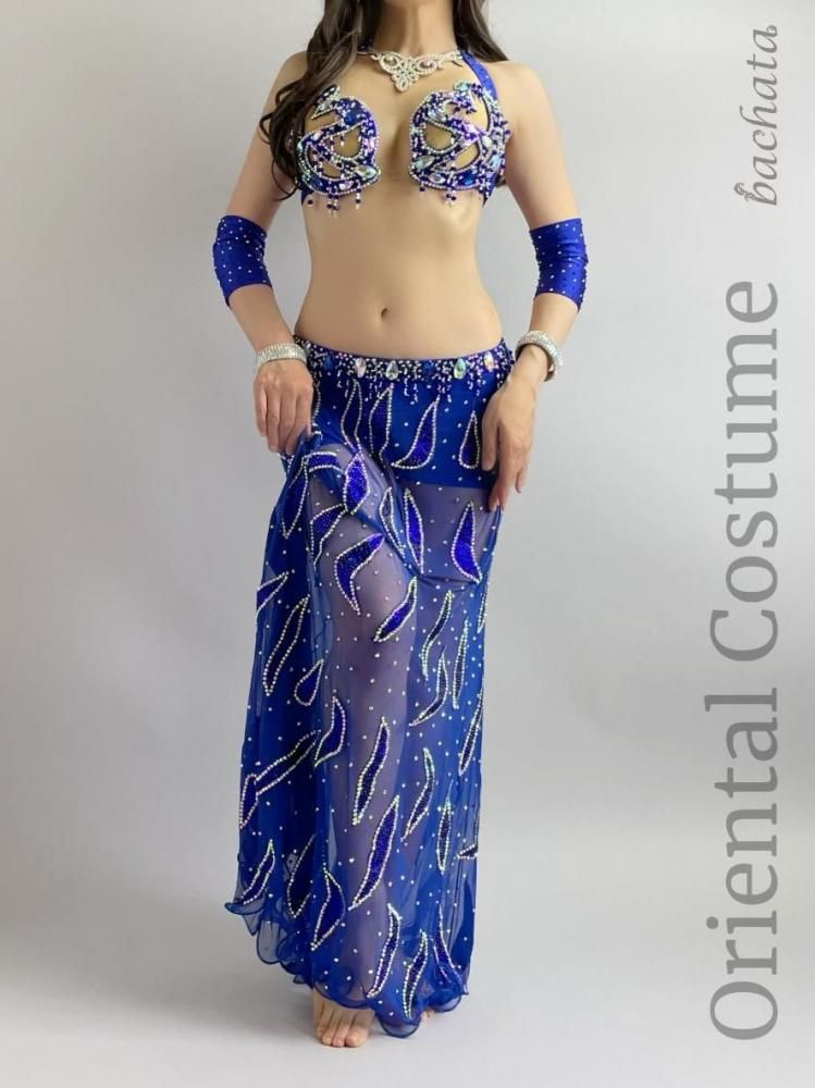 ベリーダンス衣装 Yasser ロイヤルブルー CT0291 (L-XL