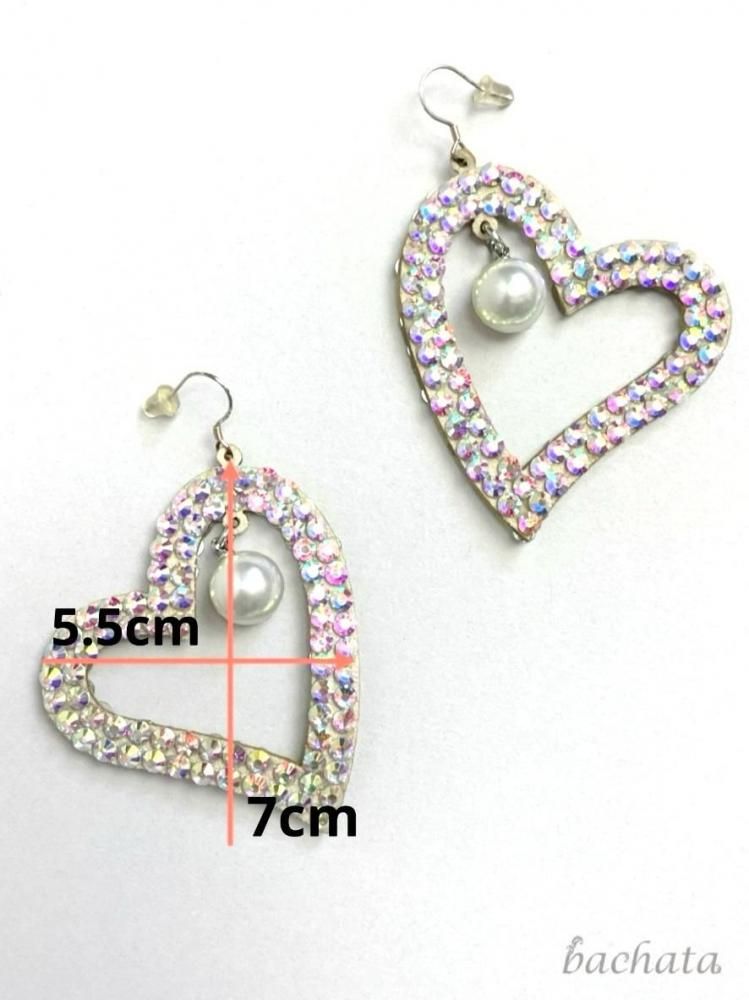 みやび様 明るいグリーン＆オーロラのイヤリング 社交ダンス