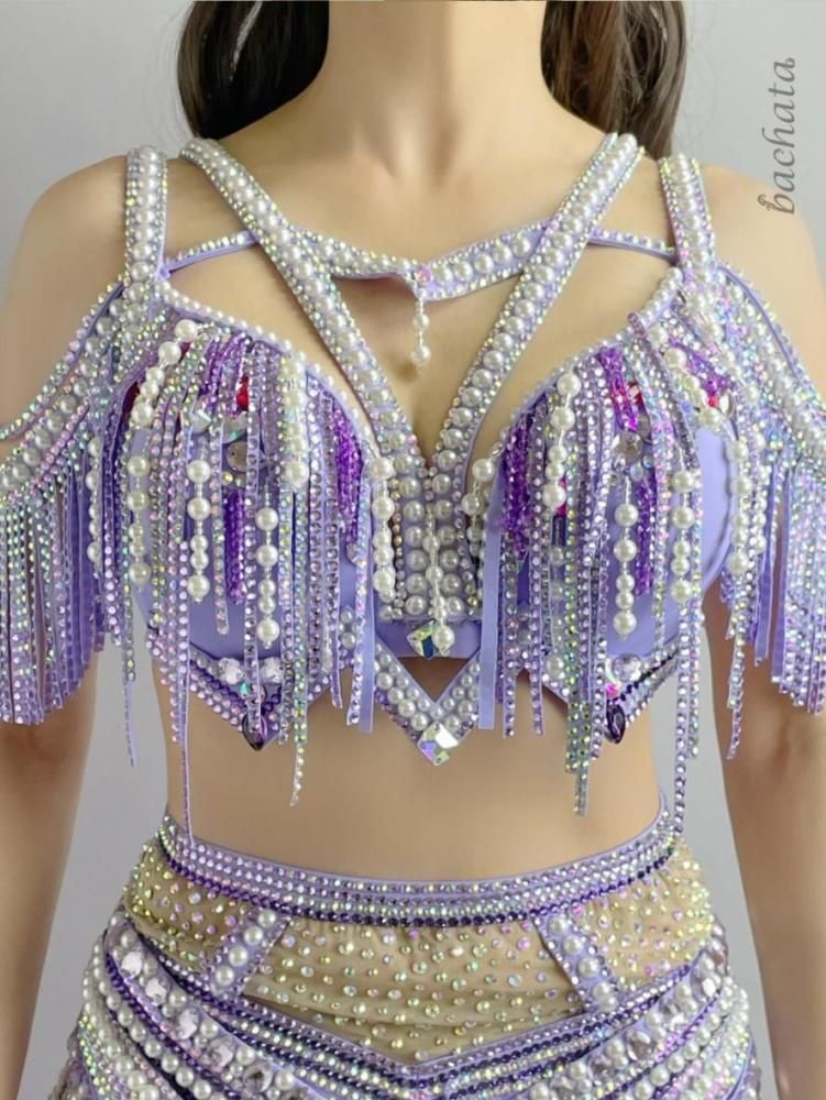 ベリーダンス衣装 ライラック ハイウエストスカート(M) CT2003