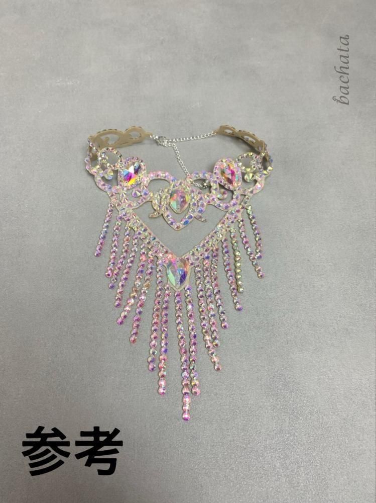 ◇サイズオーダー◇ベリーダンス衣装 ホワイト/ピンク ブラ