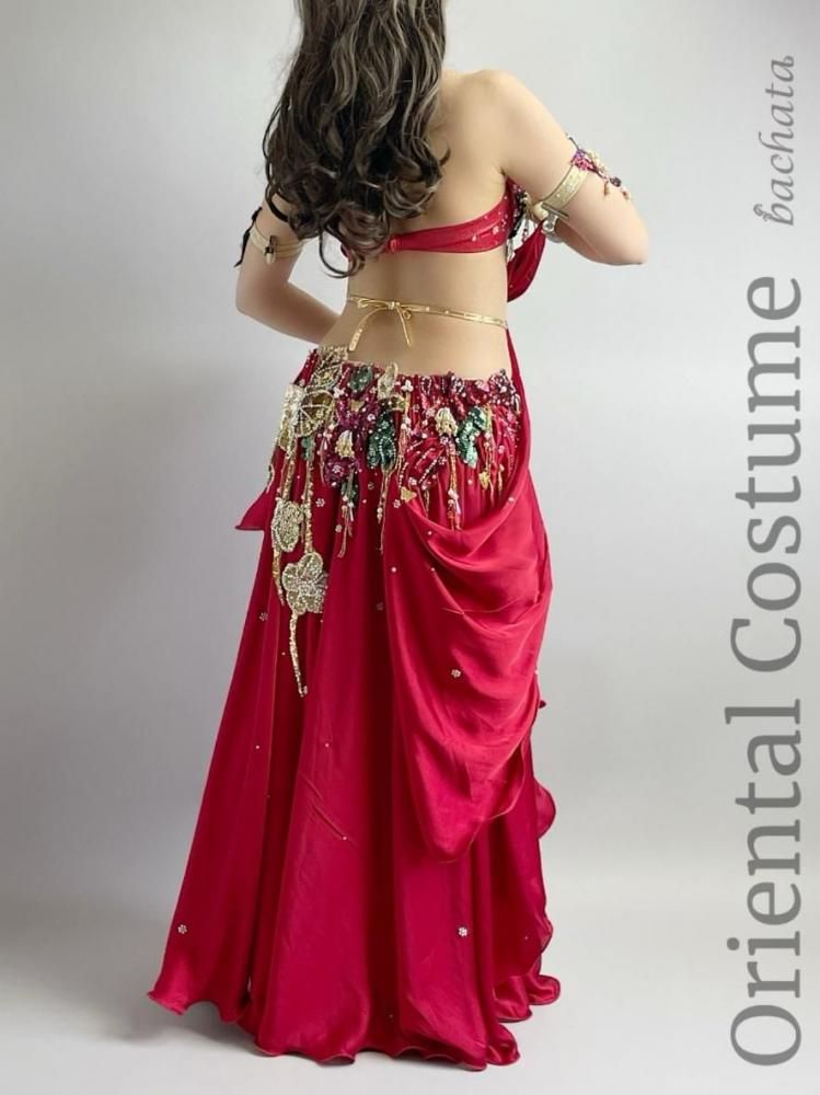 ベリーダンス衣装 Hoyda クリスマスレッド CT0228 (ML)