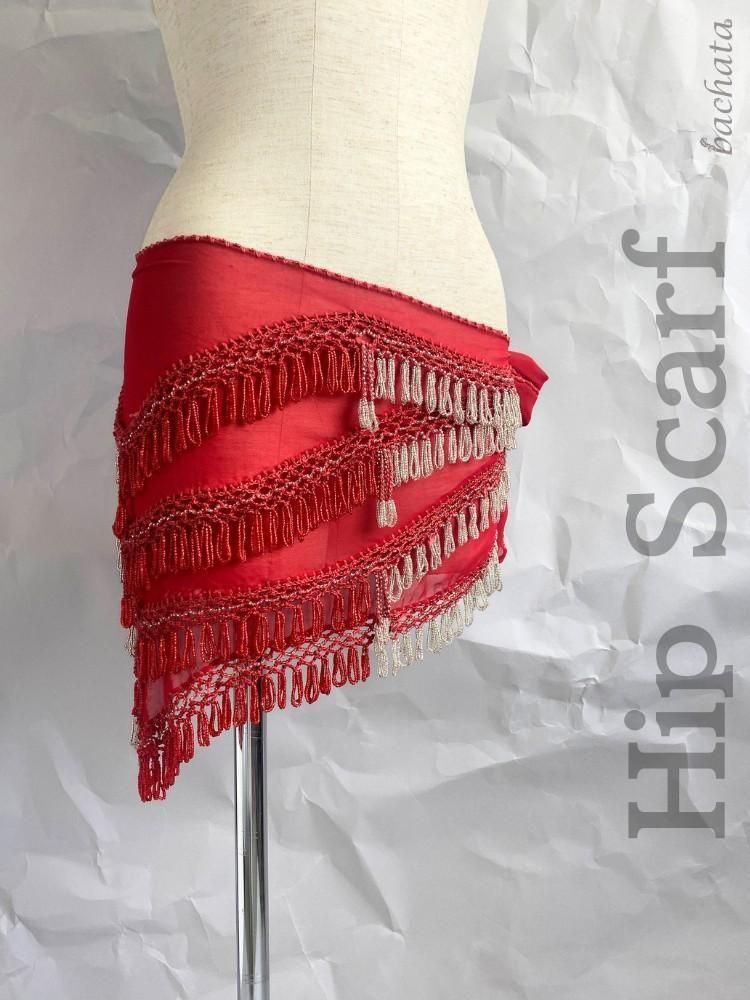 エジプト製 ベリーダンス長方形ヒップスカーフ 白×ゴールドコイン 持っ