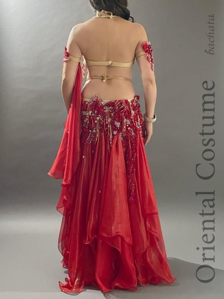 ベリーダンス衣装 Hoyda ルージュフラワー CT0235 (M-L)