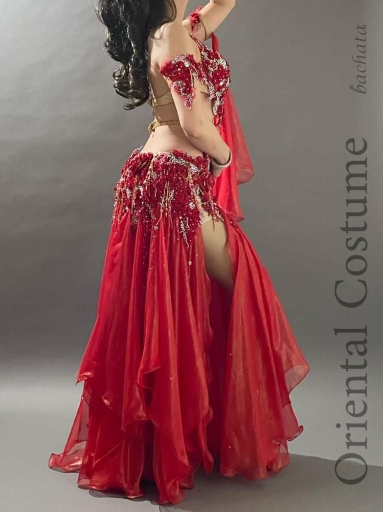 ベリーダンス衣装 Hoyda ルージュフラワー CT0235 (M-L)