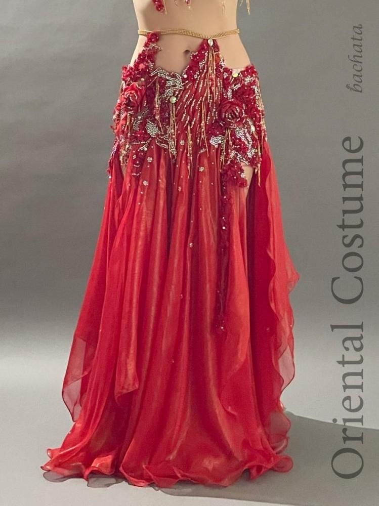 ベリーダンス衣装 Hoyda ルージュフラワー CT0235 (M-L)