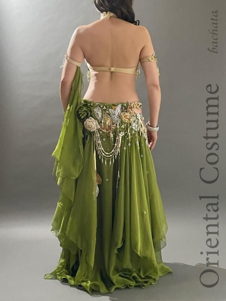 ベリーダンス衣装 Hoyda グリーンティー CT0236 (M-L)