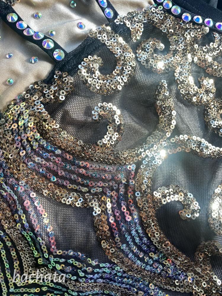 ベリーダンス衣装 ブラックスパイシー (ML) CT0101