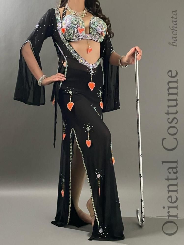 ベリーダンス　衣装　新品　黒 新品未使用 XXL ベリーダンス 衣装 黒 パールの通販 by dancer's