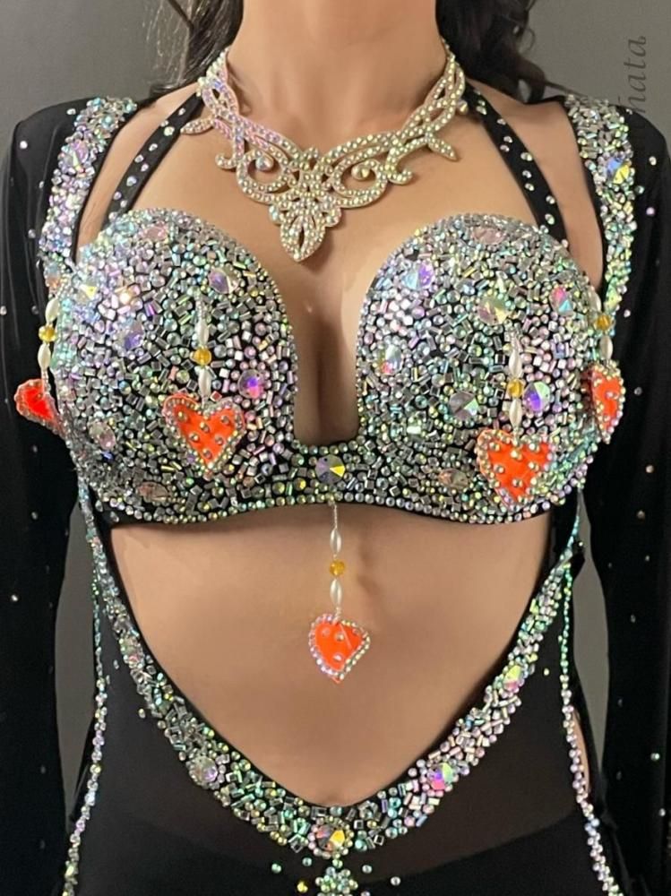 美品　ベリーダンス衣装★ ベリーダンス衣装 ブラ スカート2点セット CCZWYC087 202208