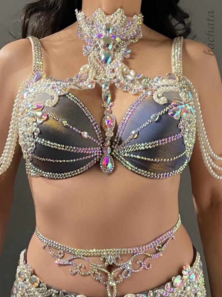 ベリーダンス衣装 ロマンティックメタリック (L-XL) CT0442