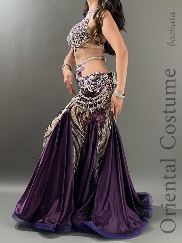 ベリーダンス 衣装 HISHAM 青 ブルー ベージュ マーメイド ベリーダンス 衣装 HISHAM 青 ブルー ベージュ マーメイド