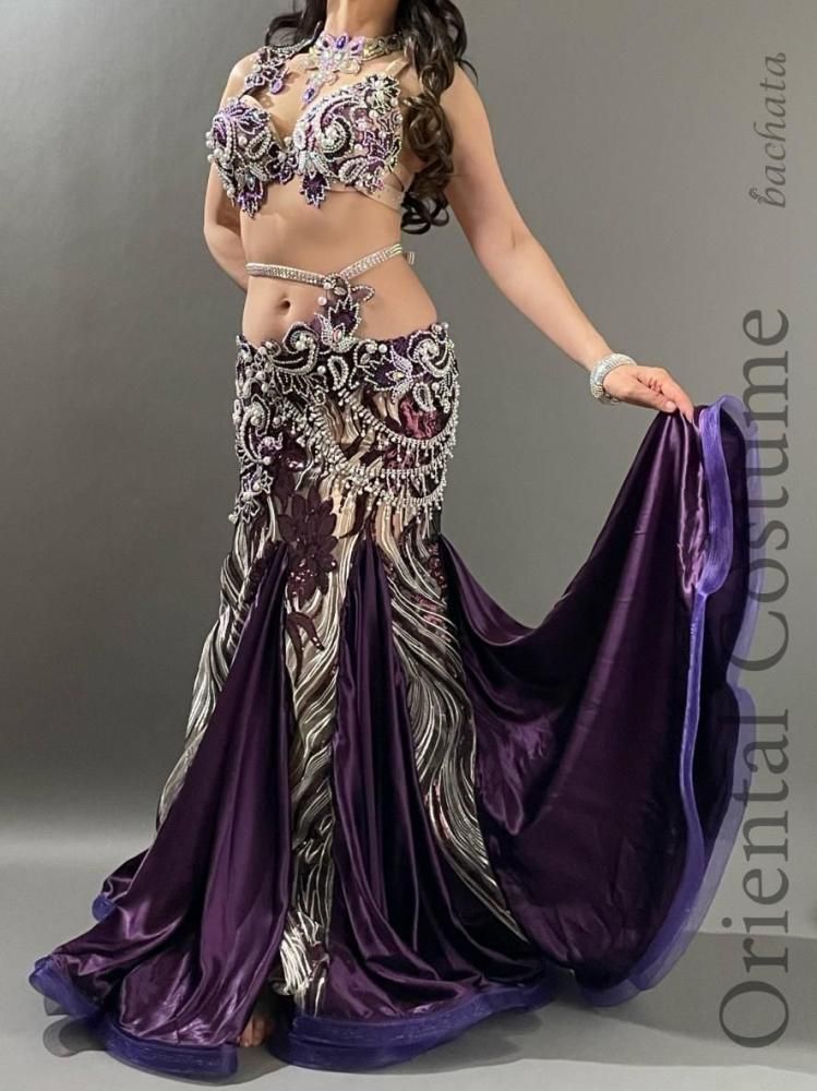 ベリーダンス衣装 マーメイドパープル (L) CT0439