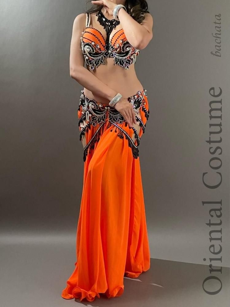 POLINA ベリーダンス衣装オレンジ POLINA ベリーダンス衣装オレンジ POLINA ベリーダンス衣装オレンジ