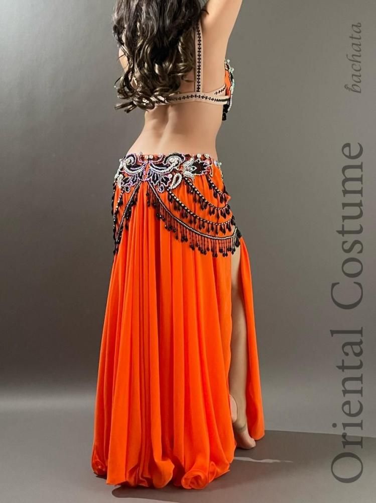 POLINA ベリーダンス衣装オレンジ POLINA ベリーダンス衣装 オレンジ