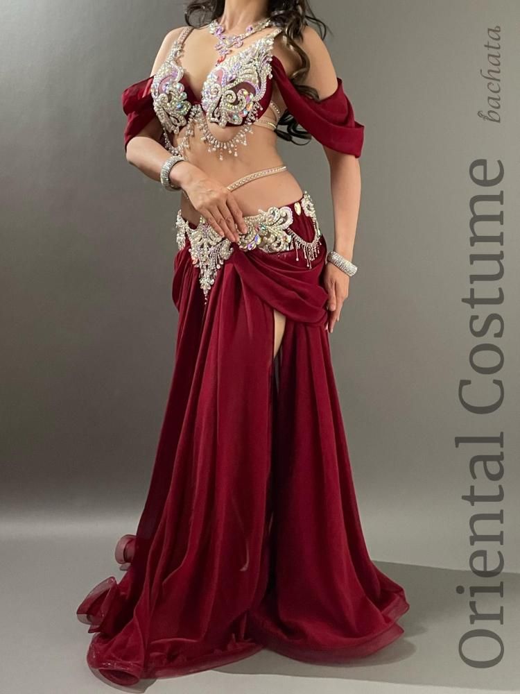 ラキアハッサン　ベリーダンス衣装　レッド ラキアハッサン ベリーダンス衣装 レッド ラキアハッサン ベリー