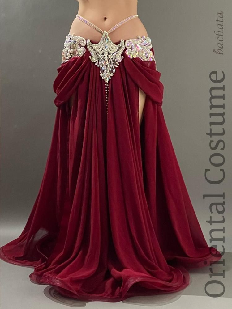 すーです！ワインレッド ベリーダンス衣装 ベリーダンス衣装 ワインレッド CT0166 (M-L/XL) - bachata