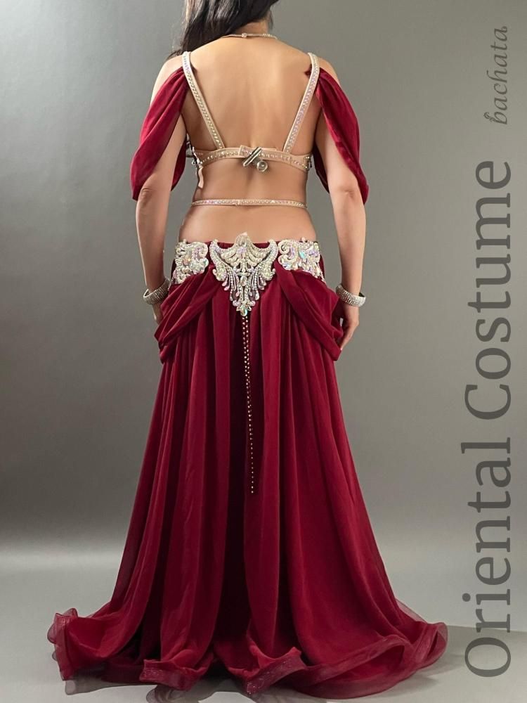 すーです！ワインレッド ベリーダンス衣装 ベリーダンス衣装 ワインレッド CT0166 (M-L/XL) - bachata