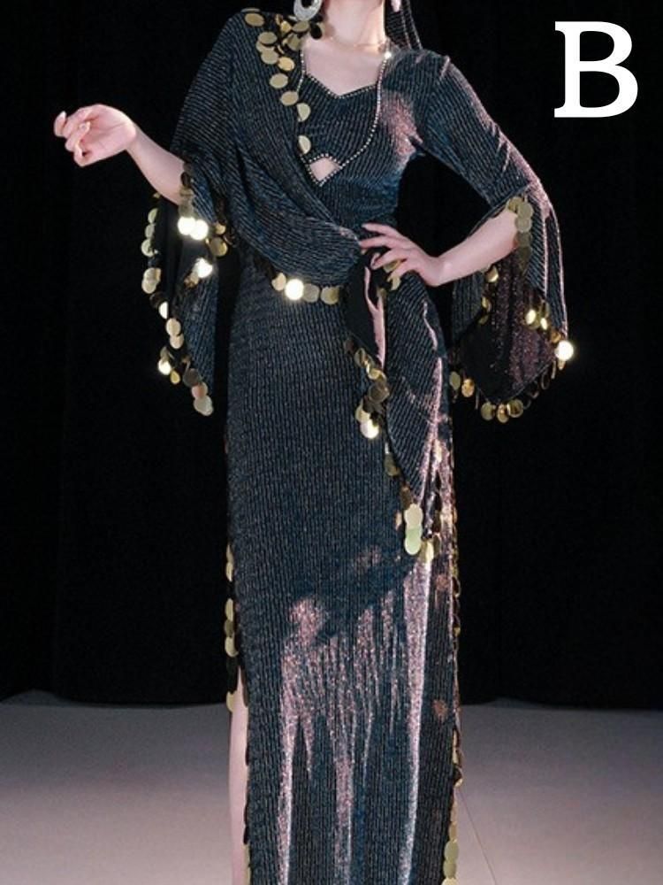 ✩✩ベリーダンス　サイーディ　バラディー　黄色レース　サイズ42 ベリーダンス サイーディ バラディー 黄色レース サイズ42