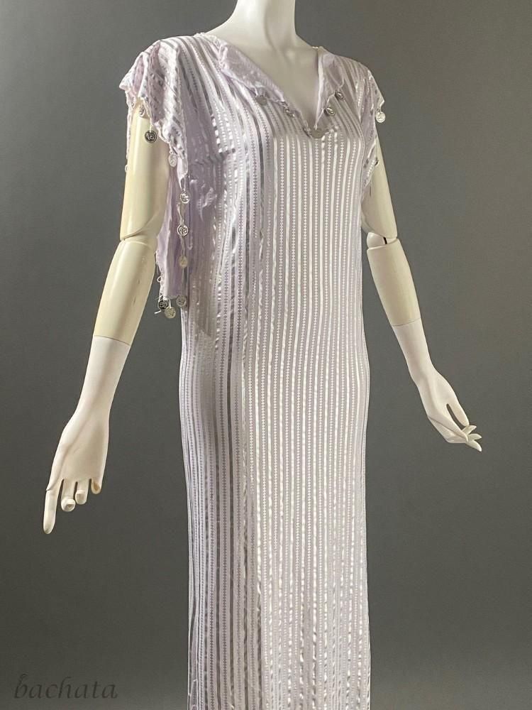 ベリーダンス バラディドレス　レース ホワイト ベリーダンス バラディドレス レース ホワイト サイーディ