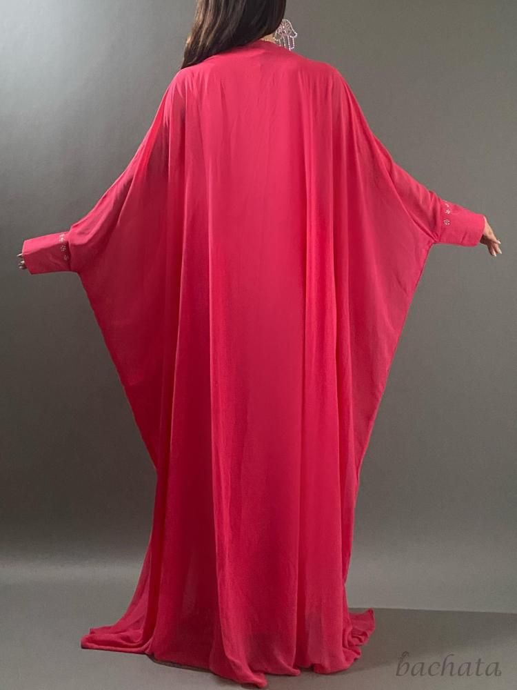 エジプト製 ハリージドレス/ガラベーヤ ピンク(フリーサイズ) GB0034