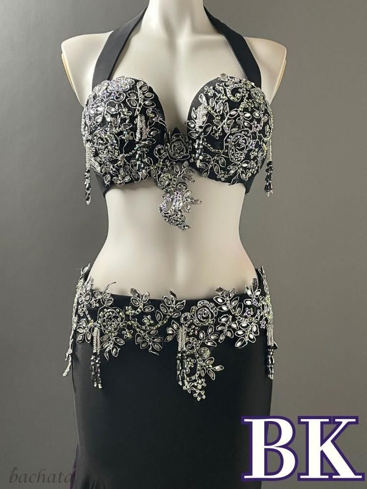 ベリーダンス衣装 Yasser ブラベルト ピンク/ブラック/パープル CT0305