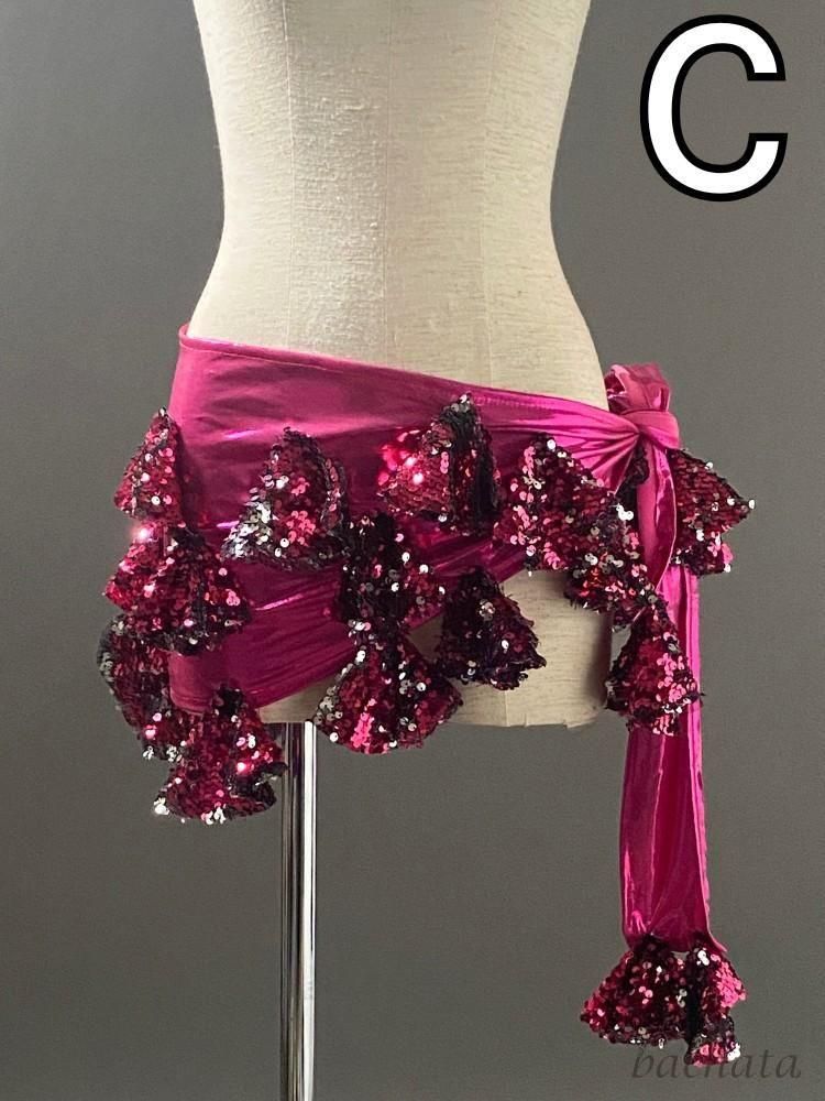 エジプト製 ベリーダンス コインヒップスカーフ 全3色 HS0147