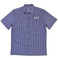 <img class='new_mark_img1' src='https://img.shop-pro.jp/img/new/icons47.gif' style='border:none;display:inline;margin:0px;padding:0px;width:auto;' />forgame HICKORY STRIPE S/S SHIRTS (Blue)