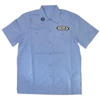 <img class='new_mark_img1' src='https://img.shop-pro.jp/img/new/icons21.gif' style='border:none;display:inline;margin:0px;padding:0px;width:auto;' />forgame STRIPE S/S WORKSHIRTS (Blue)