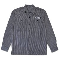 <img class='new_mark_img1' src='https://img.shop-pro.jp/img/new/icons22.gif' style='border:none;display:inline;margin:0px;padding:0px;width:auto;' />forgame HICKORY STRIPE L/S SHIRTS (Black) 