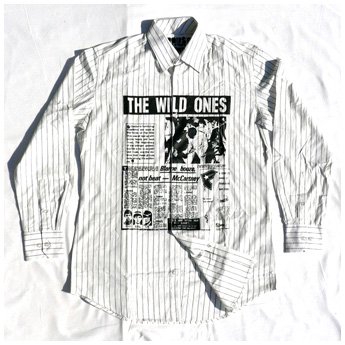 <img class='new_mark_img1' src='https://img.shop-pro.jp/img/new/icons24.gif' style='border:none;display:inline;margin:0px;padding:0px;width:auto;' />FAMOUS STARS & STRAPS - WILD ONES WHITE L/SLV SHIRT