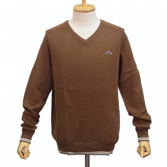 ATTICUS CLOTHING - FREDERICK BROWN V-NECK SWEATER