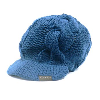 <img class='new_mark_img1' src='https://img.shop-pro.jp/img/new/icons24.gif' style='border:none;display:inline;margin:0px;padding:0px;width:auto;' />ATTICUS CLOTHING - CABLE NAVY VISOR KNIT CAP