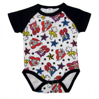 BABY ROMPERS - OLD TATTOO SHORT SLEEVE