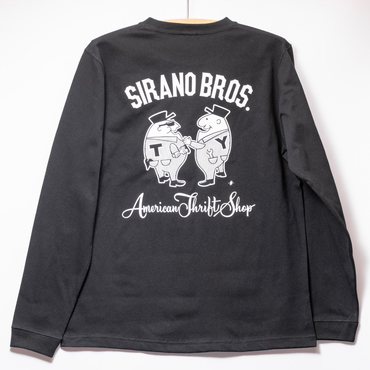 7.1oz Longsleeve T-shirts “Mr.T & Mr.Y” Black - Web store | SIRANO BROS. &  Co.