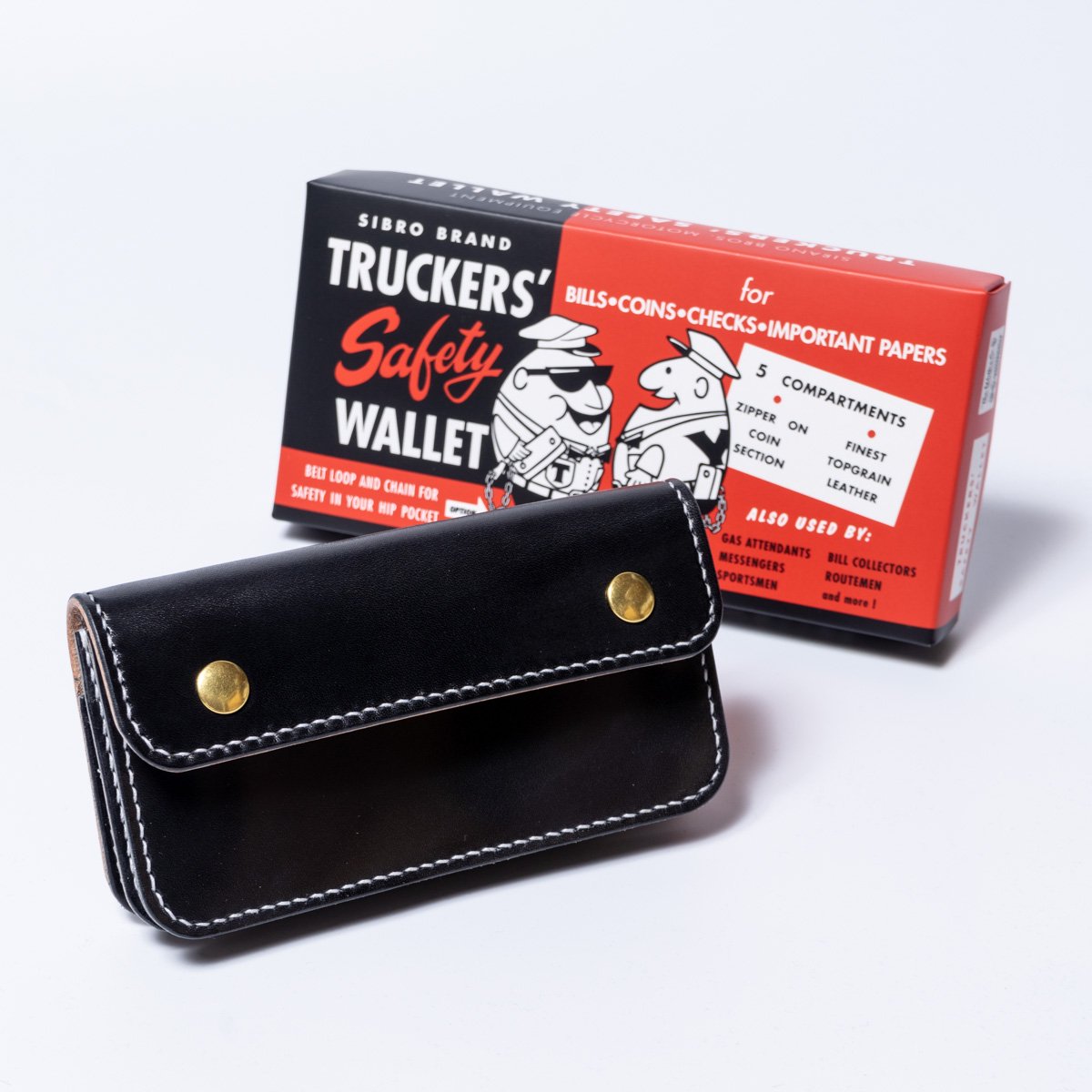 SME] Truckers' Safety Wallet, Black - Web store | SIRANO BROS. & Co.