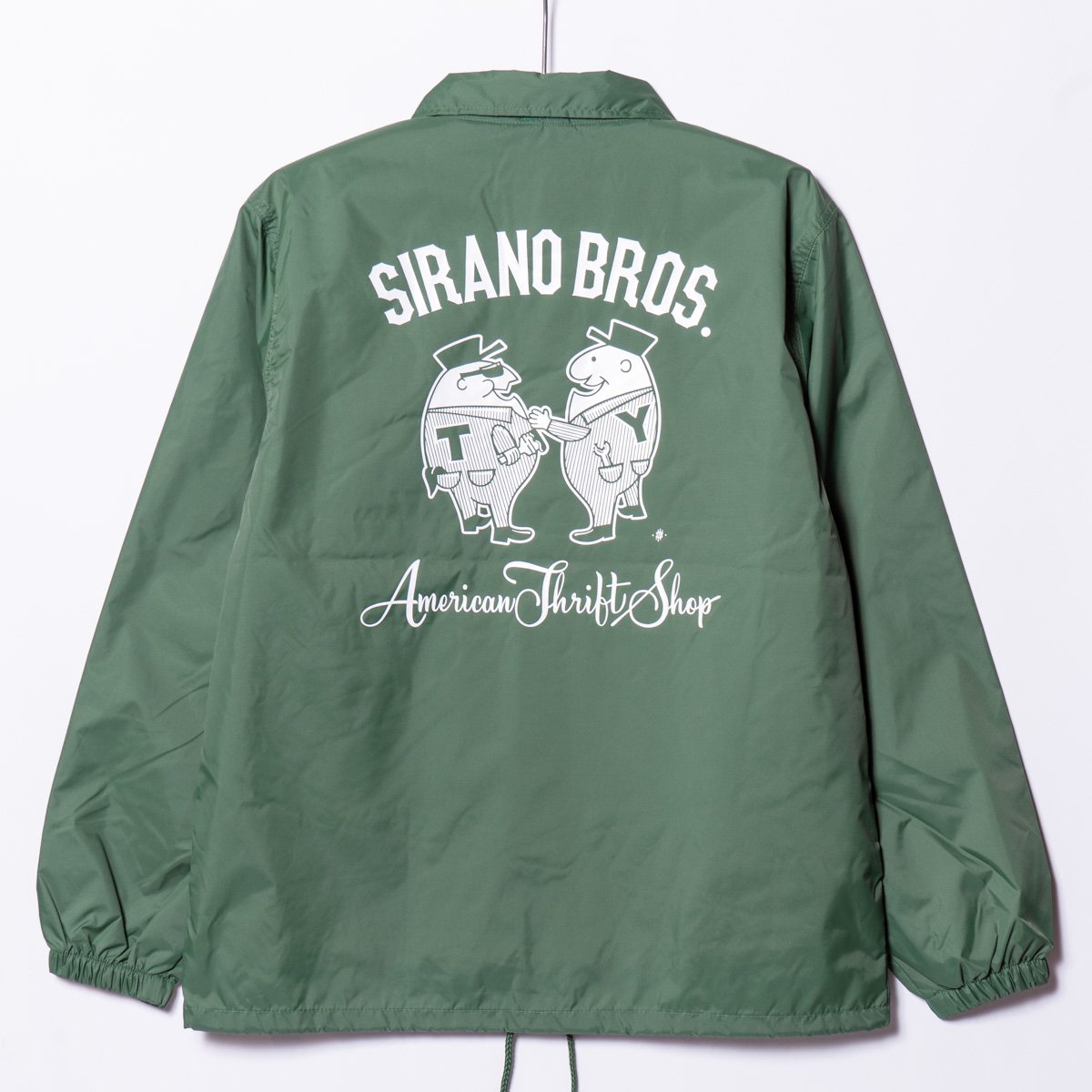 Nylon Coach Jacket “Mr.T&Mr.Y” IvyGreen - Web store | SIRANO BROS. & Co.