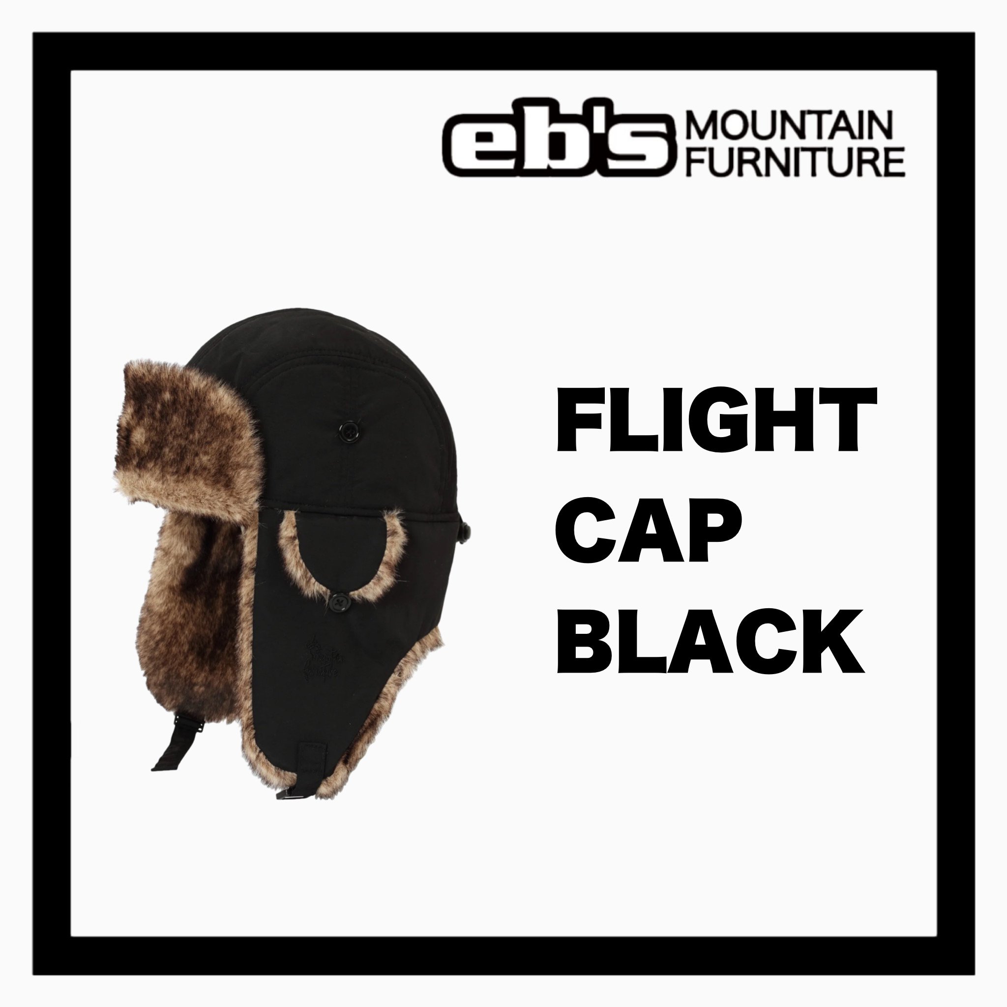 eb's FLIGHT CAP BLACK 
