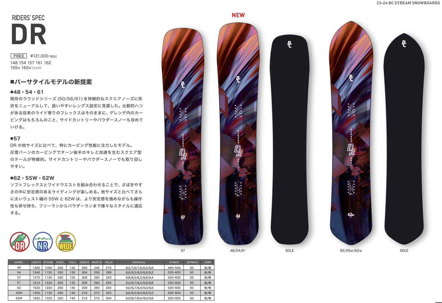 BC-STREAM 【RIDERS' SPEC DR 155W , 162 , 162W】平間和徳・開発モデル - JOINT HOUSE