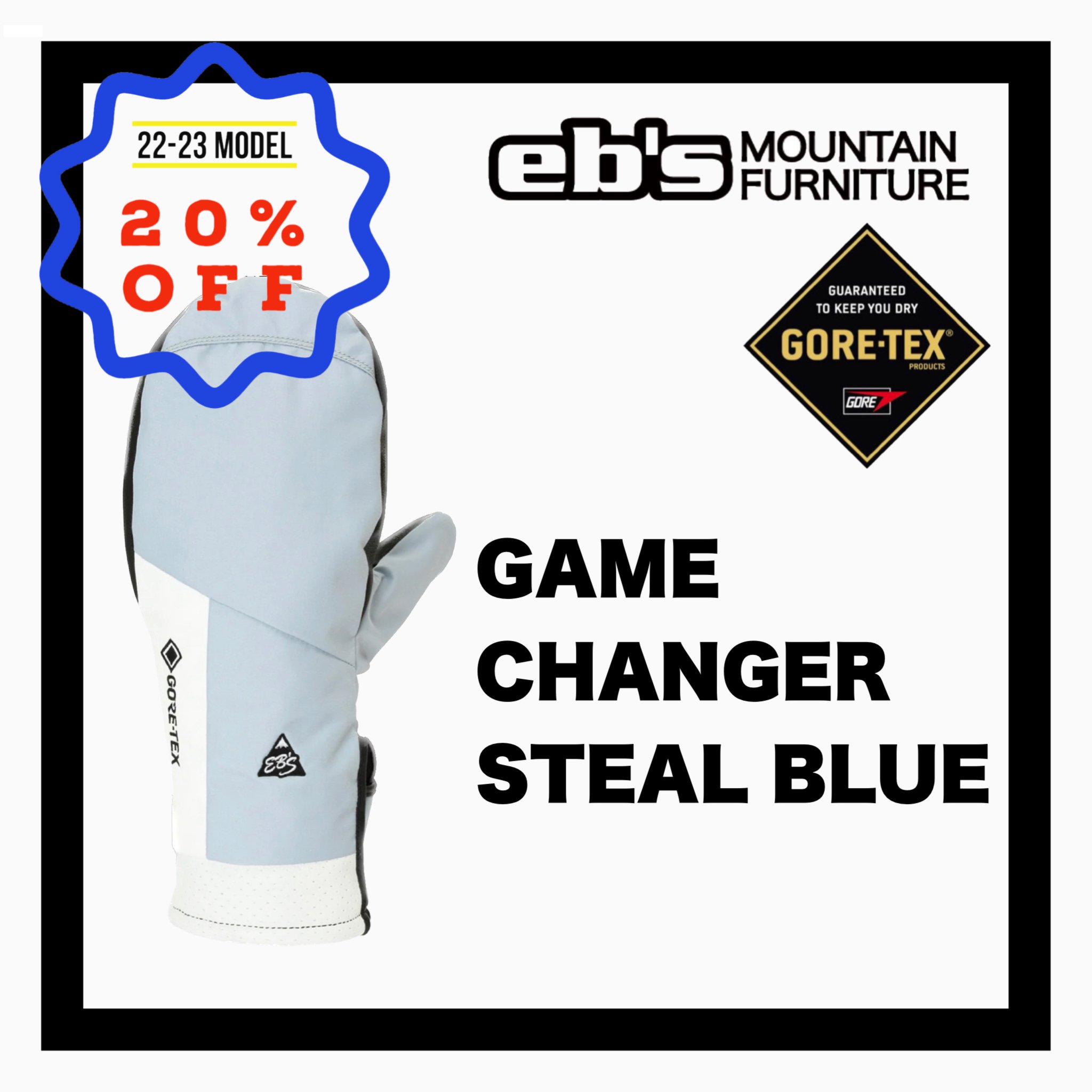 eb'sGAME CANGER  STEAL BLUE gore-tex glove