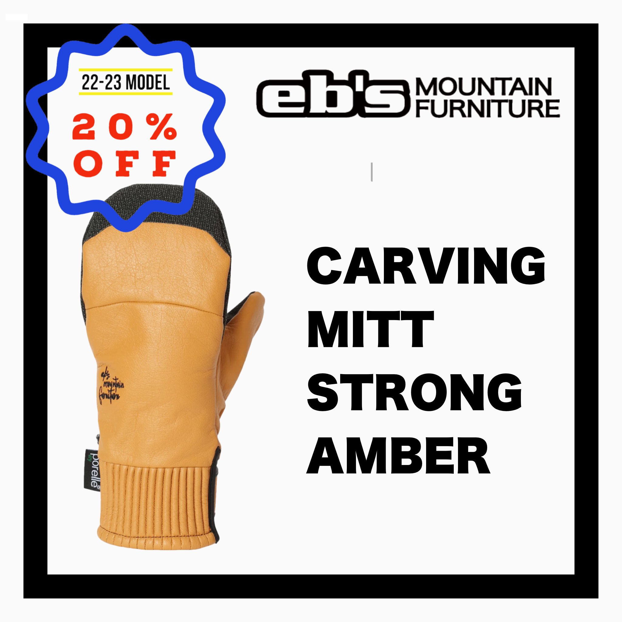 eb'sCARVING MITT / STRONG AMBER